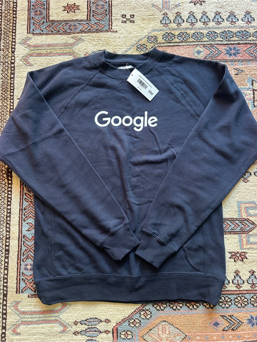 Google Navy Logo Crewneck Sweater